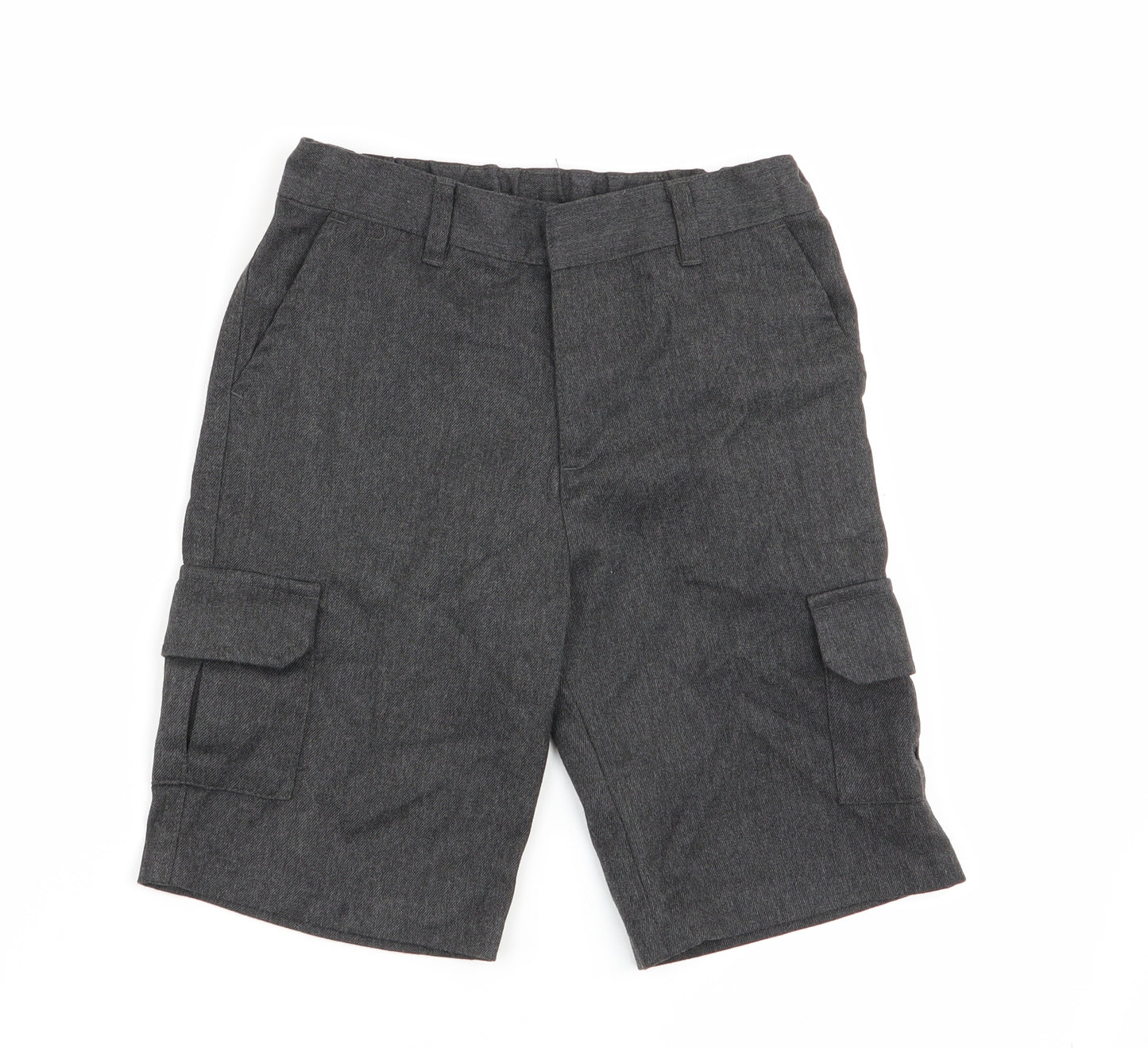 F&F Boys Grey   Cargo Shorts Size 7-8 Years - school shorts