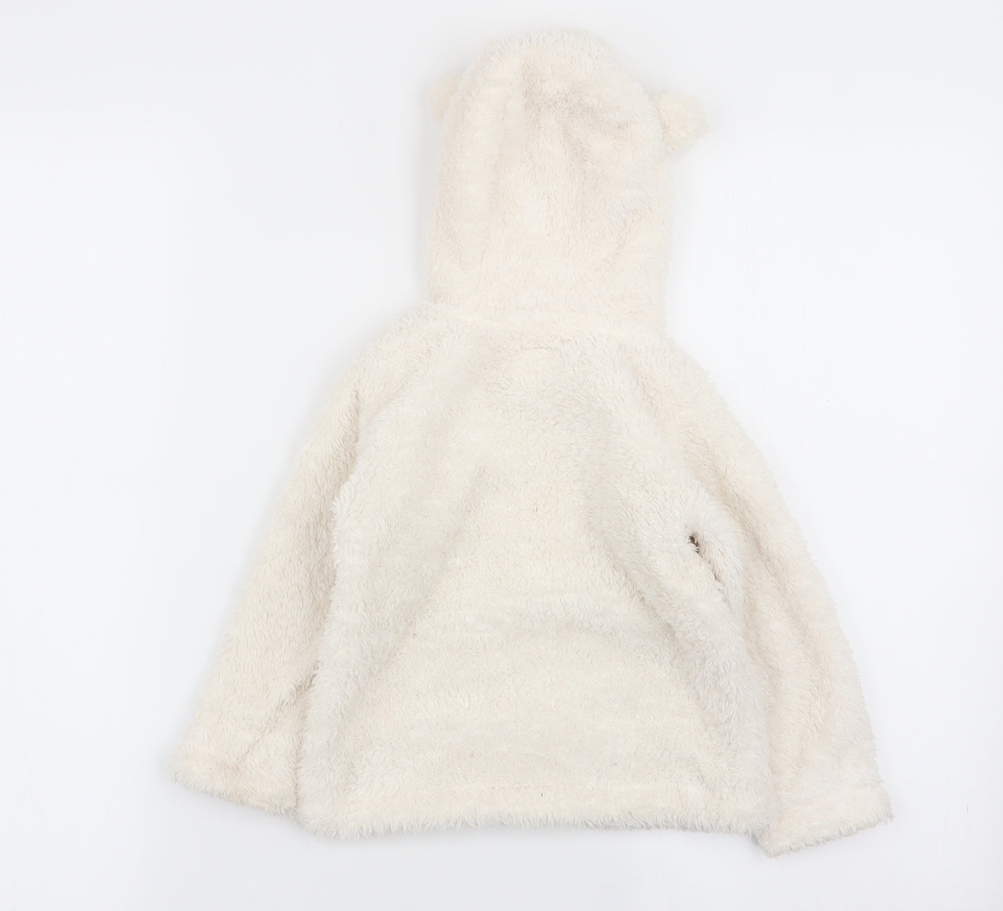 bluezoo Girls White   Full Zip Jumper Size 18-24 Months