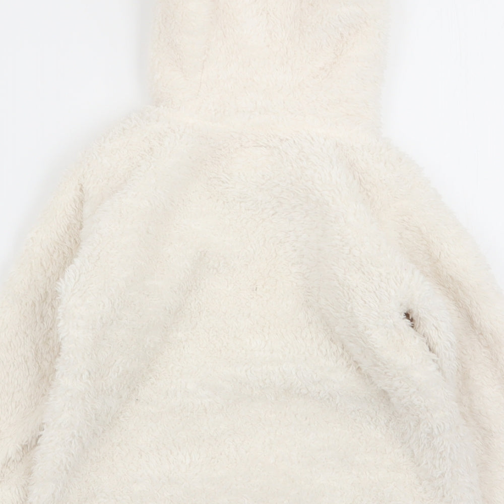 bluezoo Girls White   Full Zip Jumper Size 18-24 Months