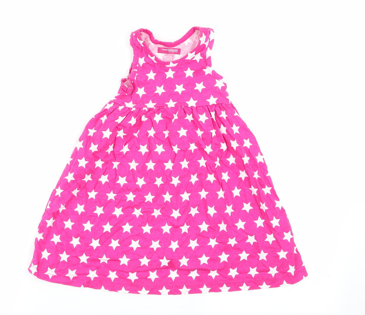 Young Dimension Girls Pink Geometric Fit & Flare Size 18-24 Months