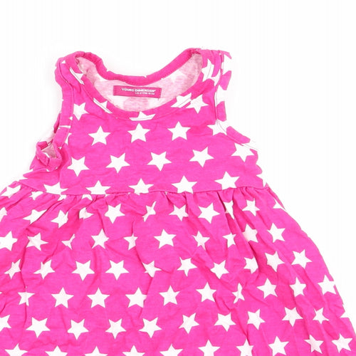 Young Dimension Girls Pink Geometric  Fit & Flare  Size 18-24 Months