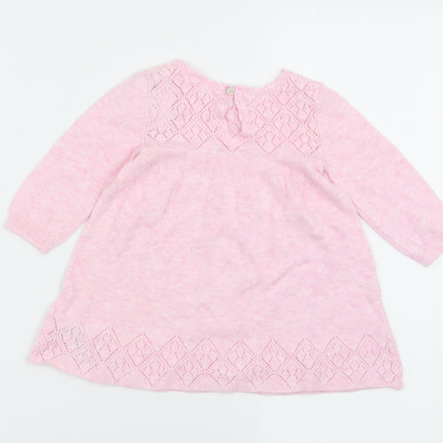 NEXT Girls Pink Geometric  Fit & Flare  Size 3-6 Months
