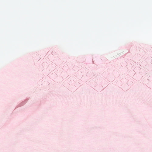 NEXT Girls Pink Geometric  Fit & Flare  Size 3-6 Months