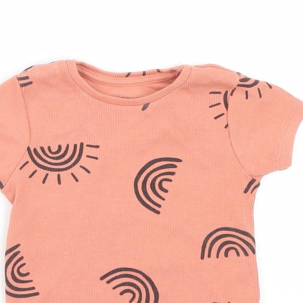 Primark Girls Pink   Basic T-Shirt Size 18-24 Months  - Rainbow