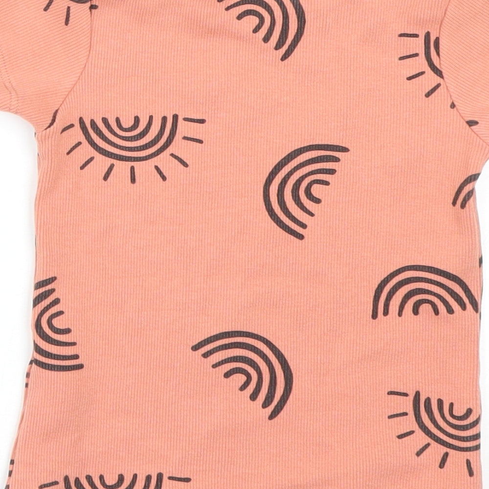 Primark Girls Pink   Basic T-Shirt Size 18-24 Months  - Rainbow