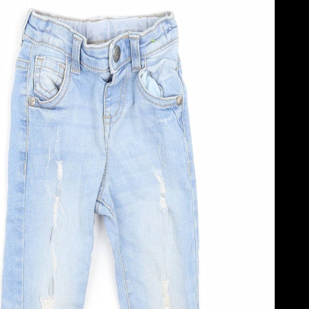Nutmeg Boys Blue  Denim Capri Jeans Size 12-18 Months