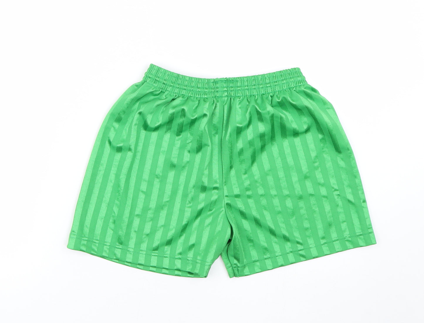 Maddins Boys Green Striped  Sweat Shorts Size 8-9 Years