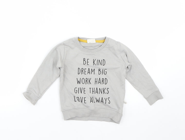 V&crew Boys Grey Pullover Jumper Size 18-24 Months