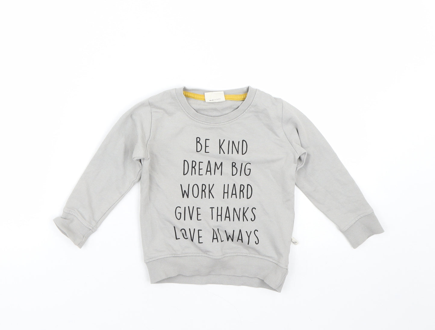 V&crew Boys Grey   Pullover Jumper Size 18-24 Months