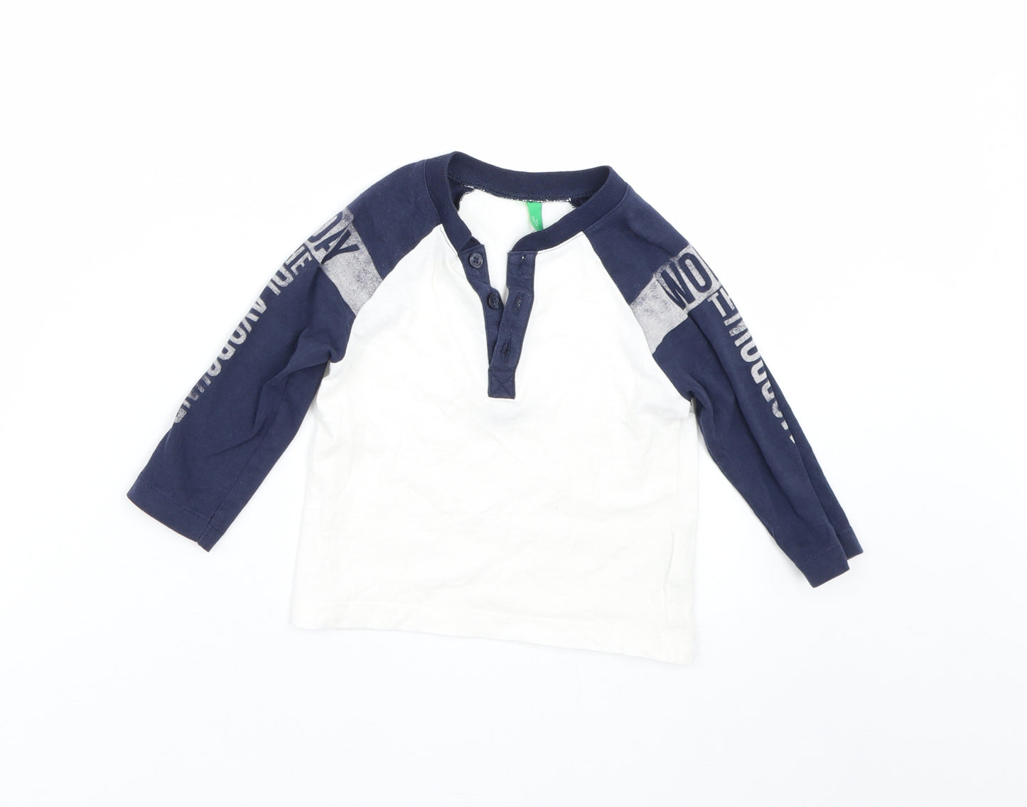 United Colors of Benetton Boys Blue   Basic T-Shirt Size 12 Months