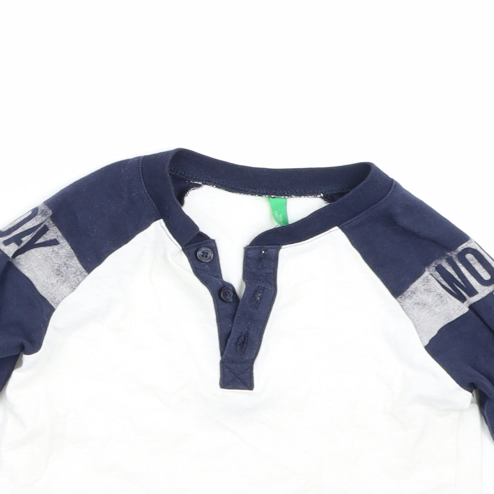 United Colors of Benetton Boys Blue   Basic T-Shirt Size 12 Months