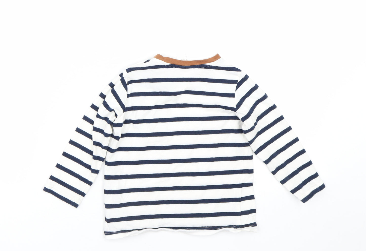 H&M Girls Blue Striped  Basic T-Shirt Size 12-18 Months