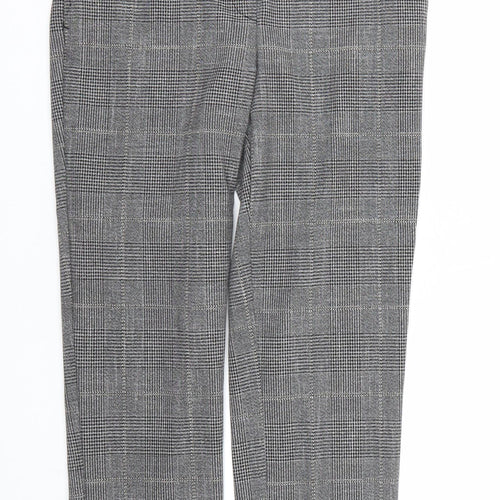 Preworn Womens Grey Check  Capri Trousers Size 30 L26 in