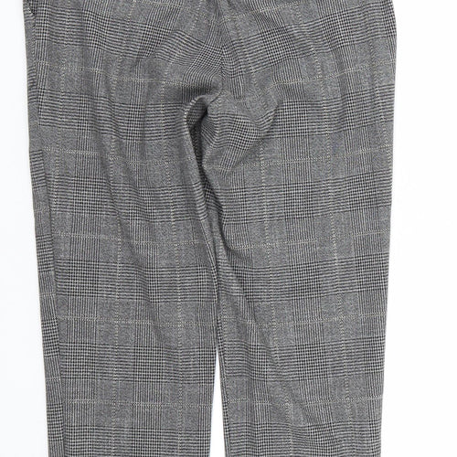 Preworn Womens Grey Check  Capri Trousers Size 30 L26 in