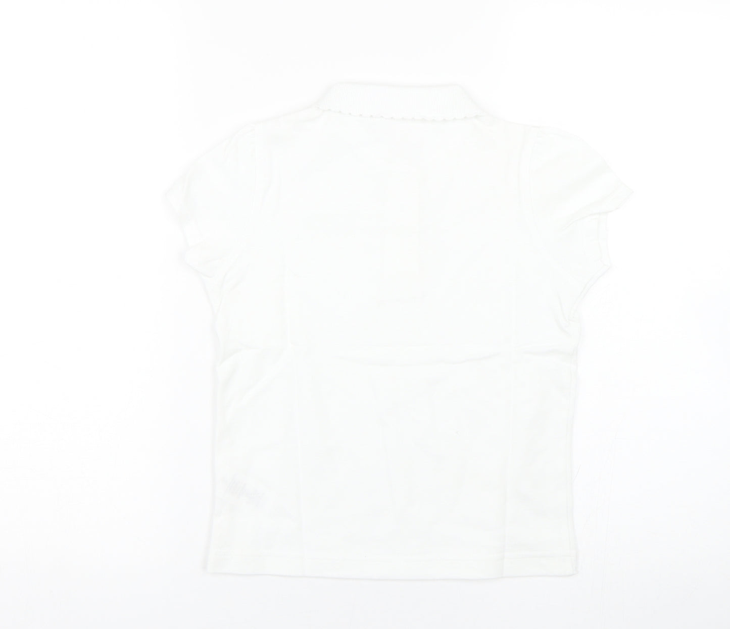 George Girls White   Basic Polo Size 6-7 Years  - PE kit