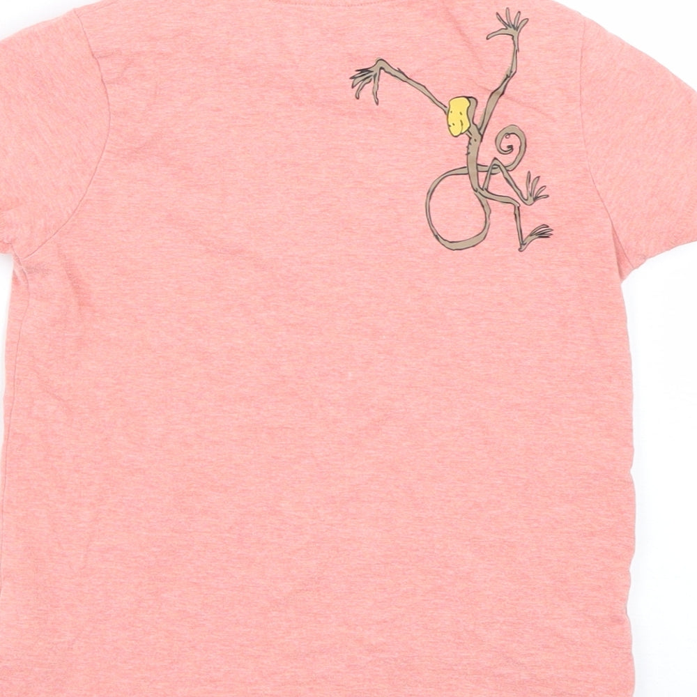 M&S Girls Pink   Basic T-Shirt Size 5-6 Years  - roald dahl