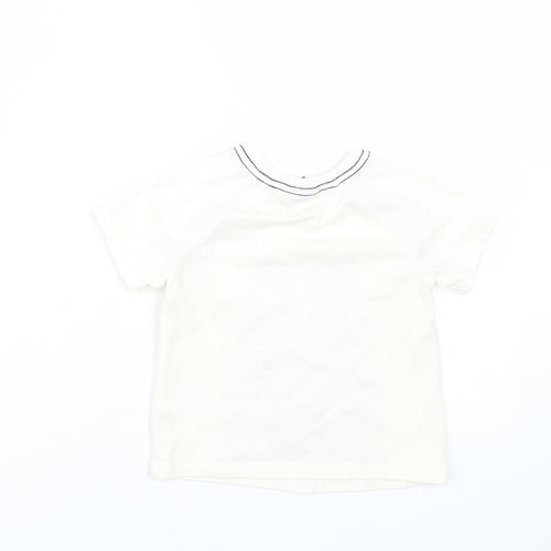 Rorie Whelan Boys Beige   Basic T-Shirt Size 12-18 Months  - Bear