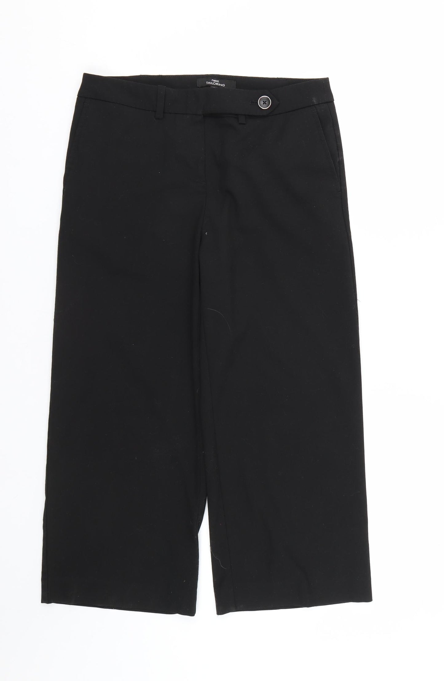 NEXT Womens Black   Cropped Trousers Size 8 L21 in