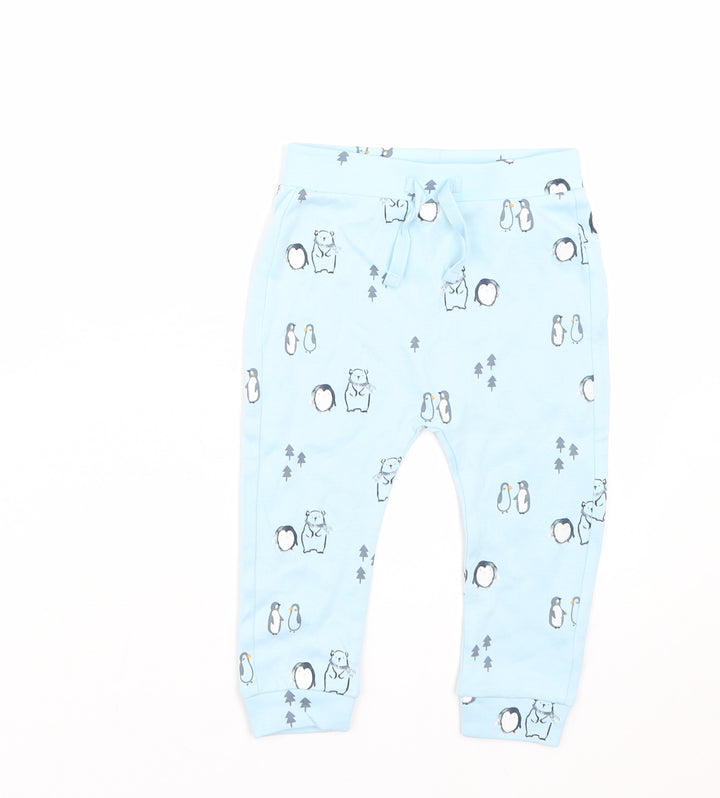 George Girls Blue Animal Print Cami Pyjama Pants Size 9-12 Months - Christmas