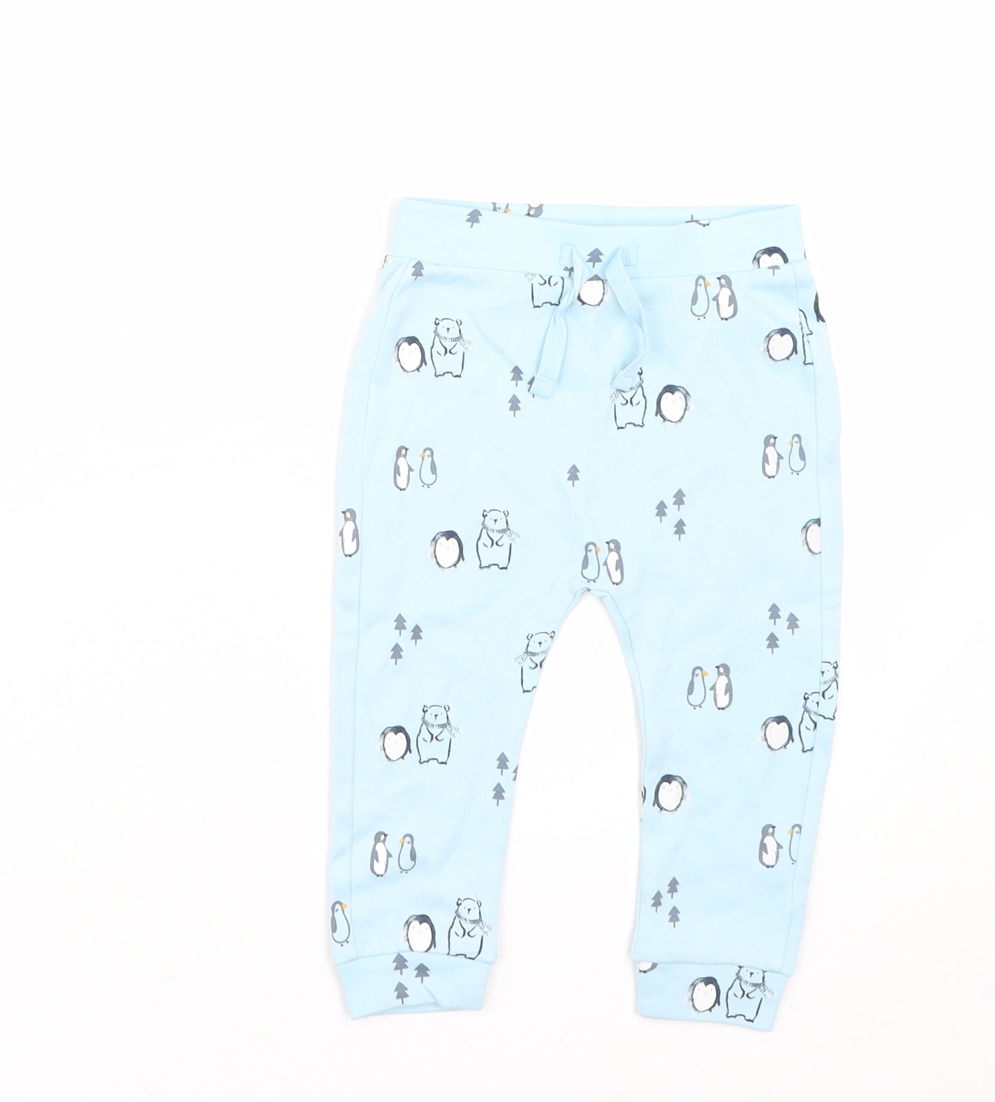 George Girls Blue Animal Print  Cami Pyjama Pants Size 9-12 Months  - Christmas