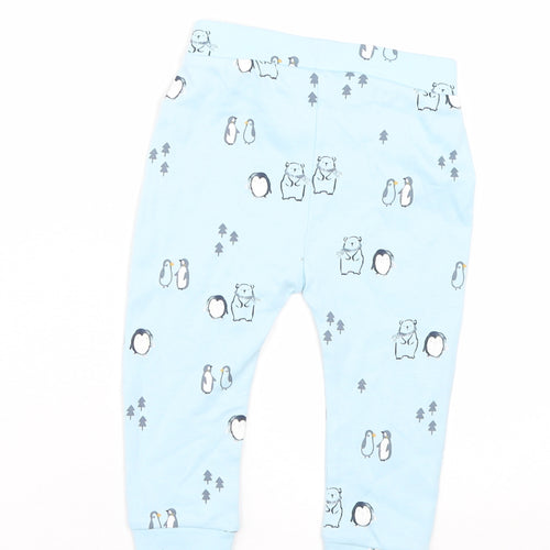 George Girls Blue Animal Print  Cami Pyjama Pants Size 9-12 Months  - Christmas