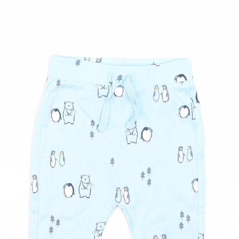 George Girls Blue Animal Print  Cami Pyjama Pants Size 9-12 Months  - Christmas