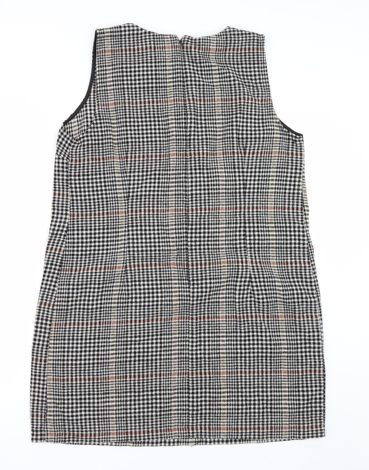 Peacocks Womens Brown Houndstooth  Tank Dress  Size 16