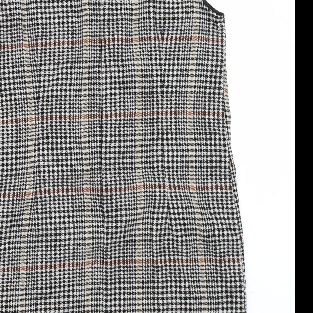 Peacocks Womens Brown Houndstooth  Tank Dress  Size 16
