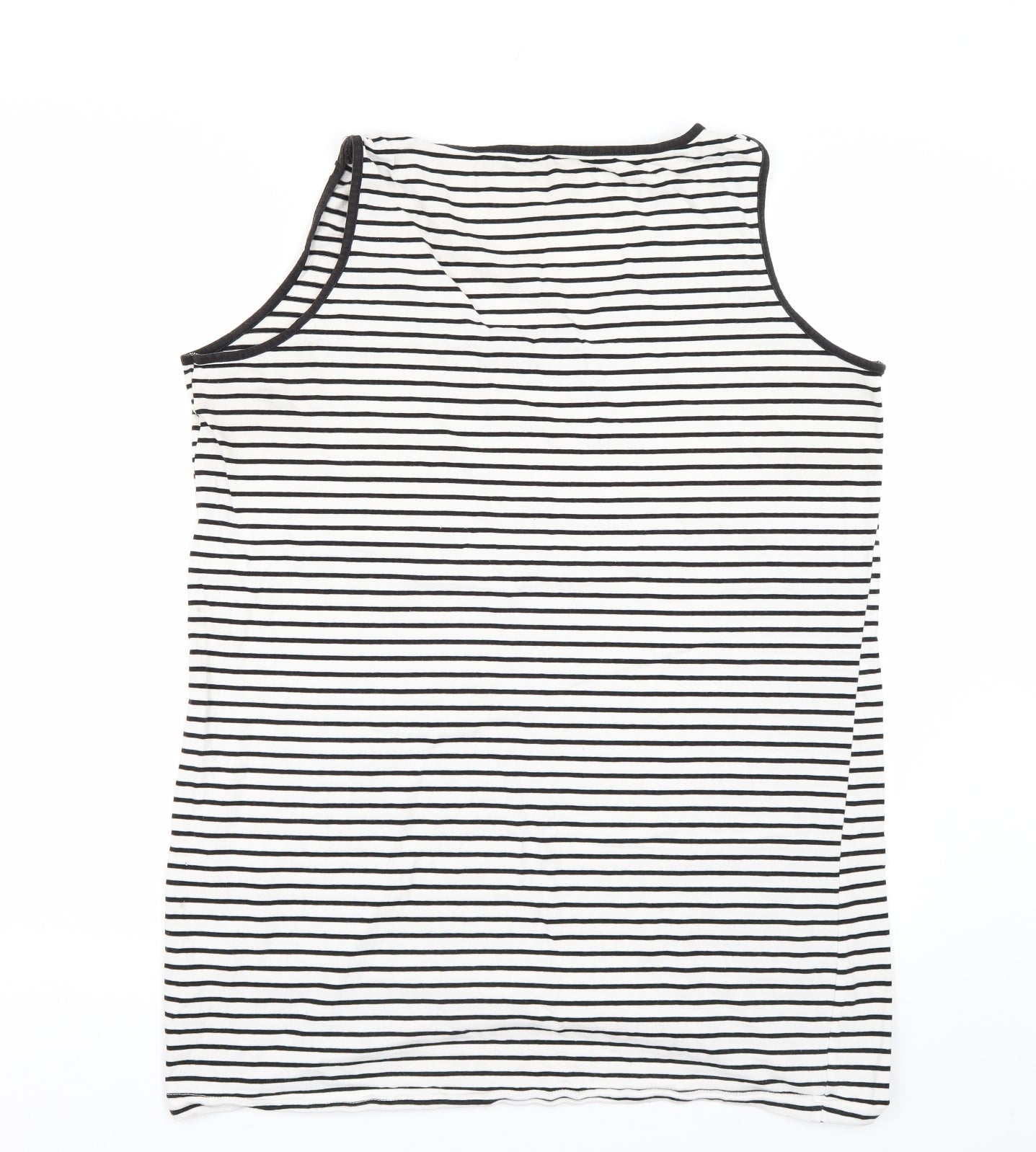 ESMARA Womens White Striped  Basic Tank Size 2XL
