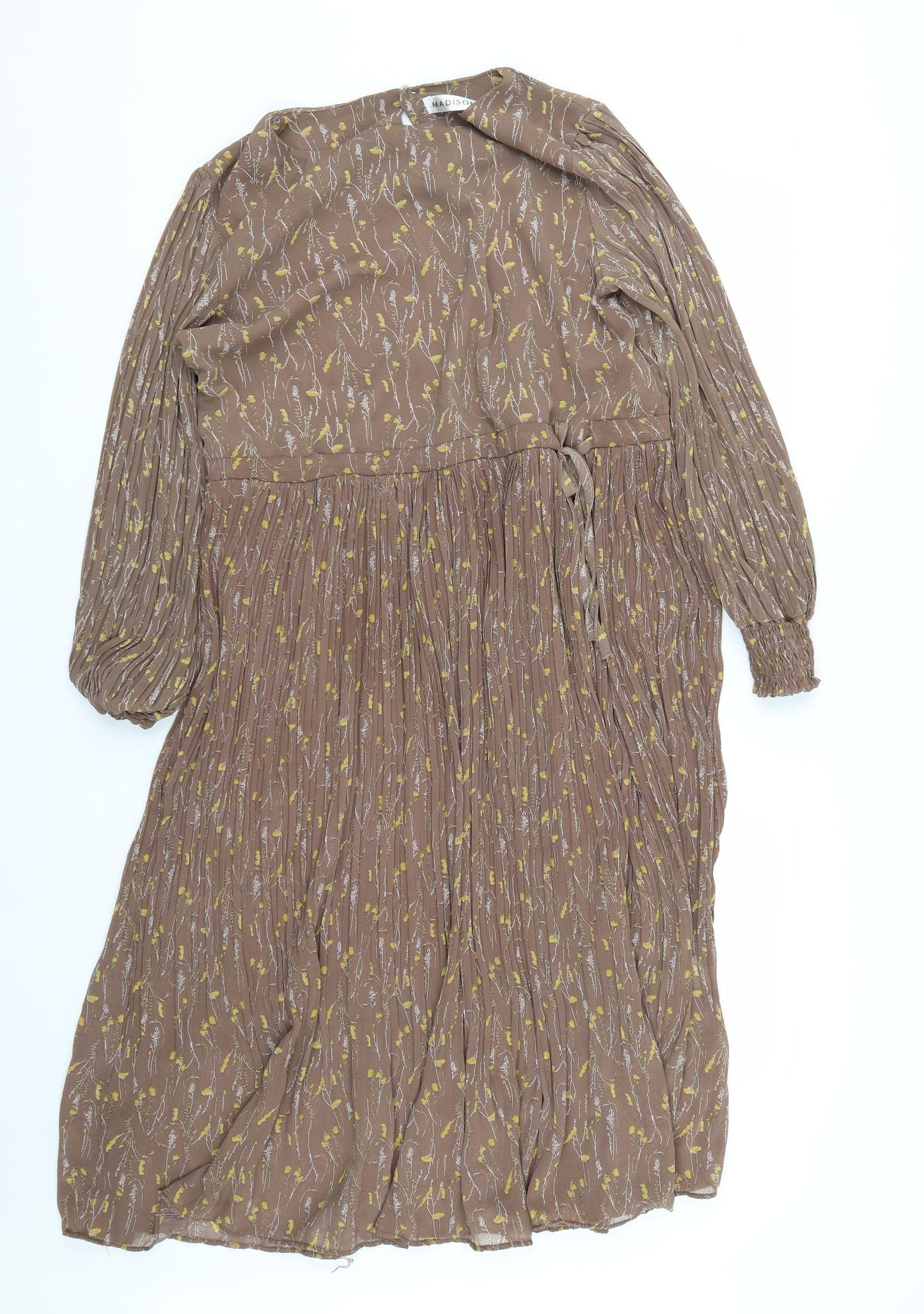 Maddison Womens Brown Floral  T-Shirt Dress  Size M