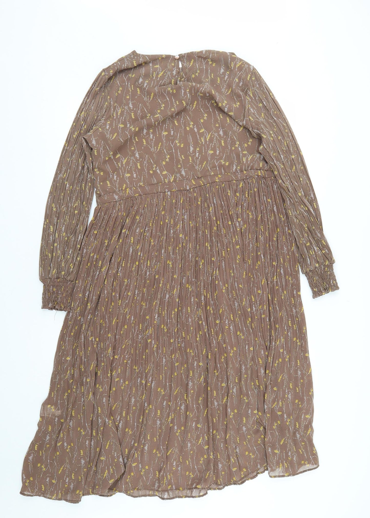 Maddison Womens Brown Floral  T-Shirt Dress  Size M