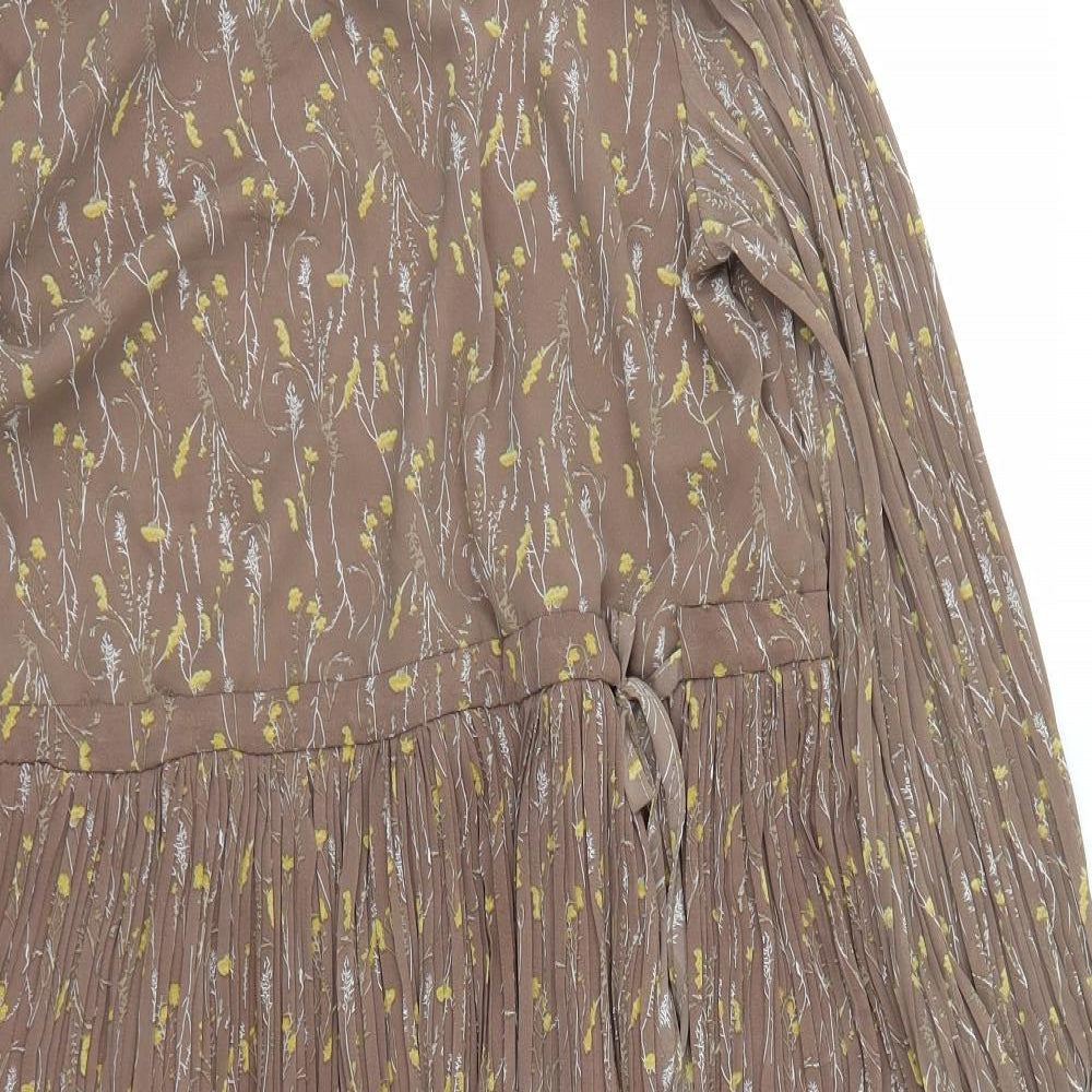 Maddison Womens Brown Floral  T-Shirt Dress  Size M