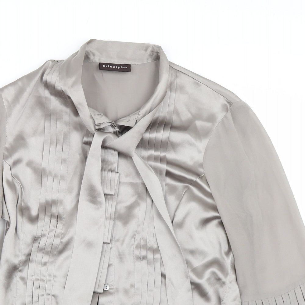 Principles Womens Silver   Kimono Pyjama Top Size 12