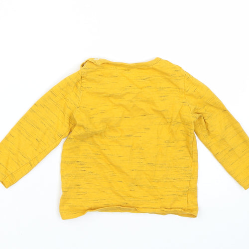 F&F Boys Yellow Striped  Cami Pyjama Top Size 9-12 Months