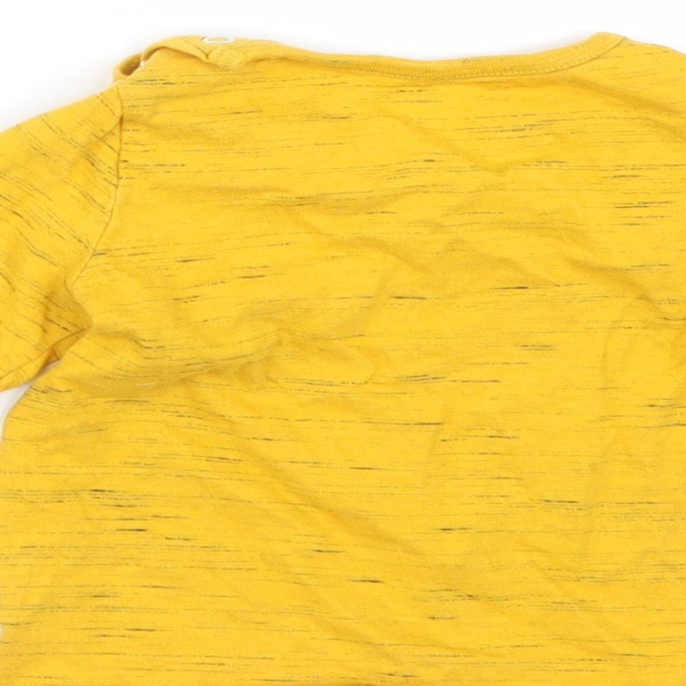 F&F Boys Yellow Striped  Cami Pyjama Top Size 9-12 Months