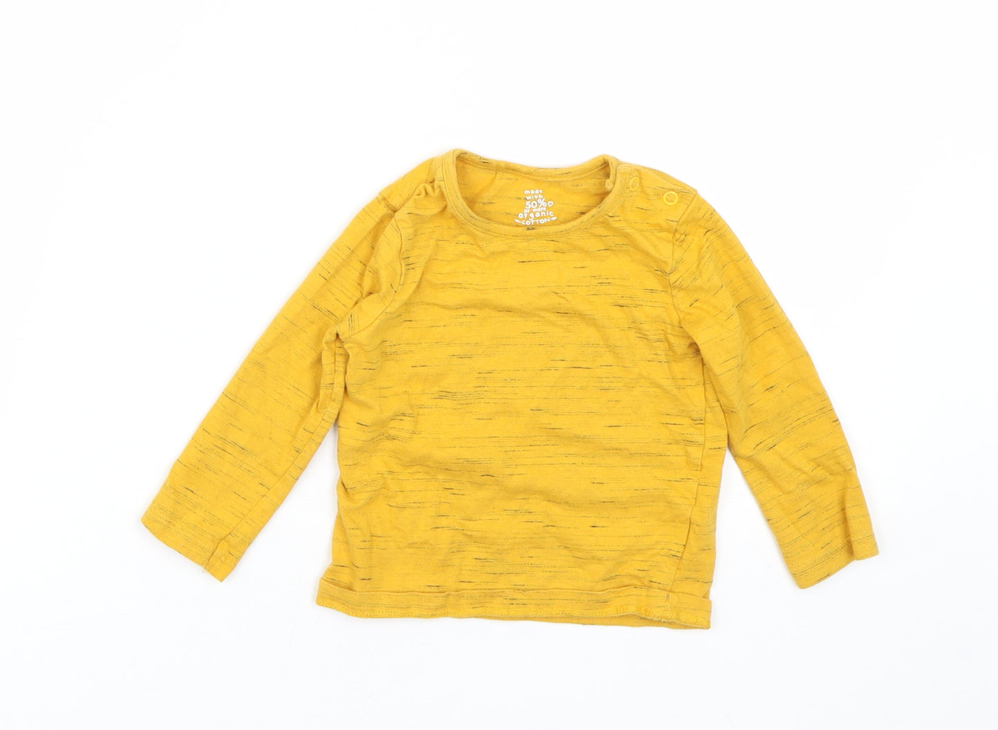 F&F Girls Yellow   Basic T-Shirt Size 9-12 Months