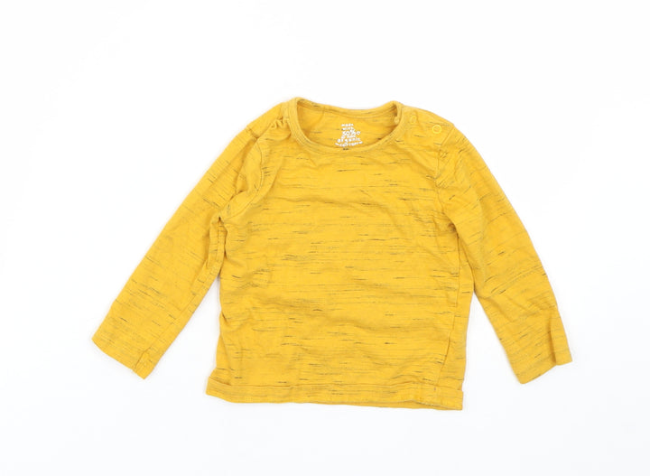 F&F Girls Yellow   Basic T-Shirt Size 9-12 Months