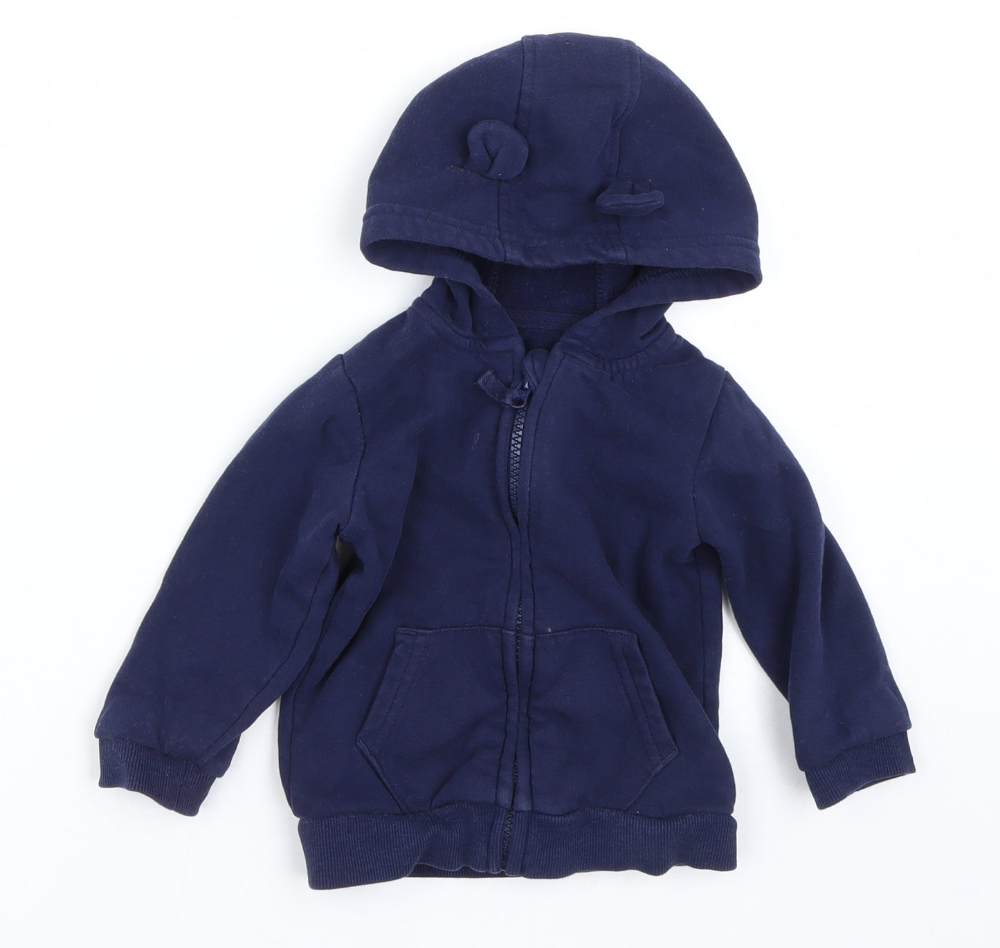 George Girls Blue   Full Zip Jumper Size 9-12 Months