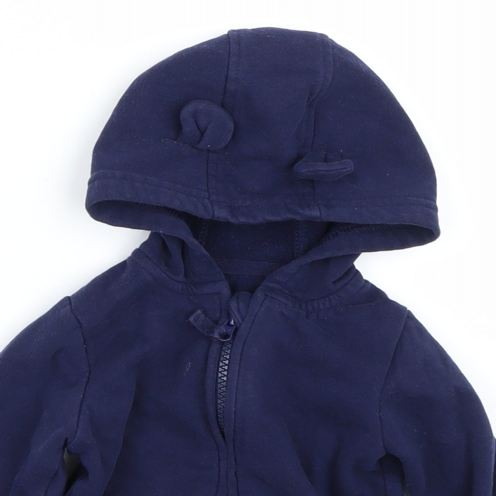 George Girls Blue   Full Zip Jumper Size 9-12 Months