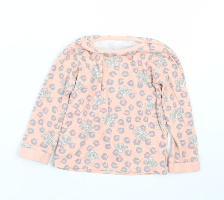 George Girls Pink Animal Print Cami Pyjama Top Size 18-24 Months - Lion king