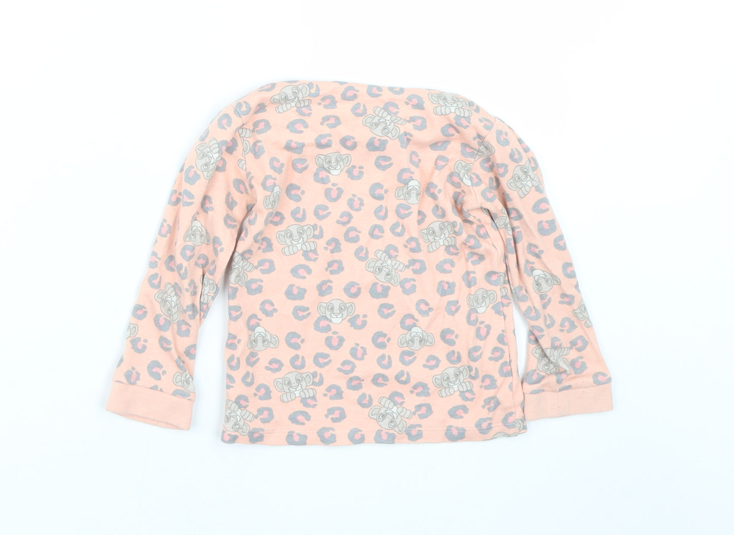 George Girls Pink Animal Print  Cami Pyjama Top Size 18-24 Months  - Lion king