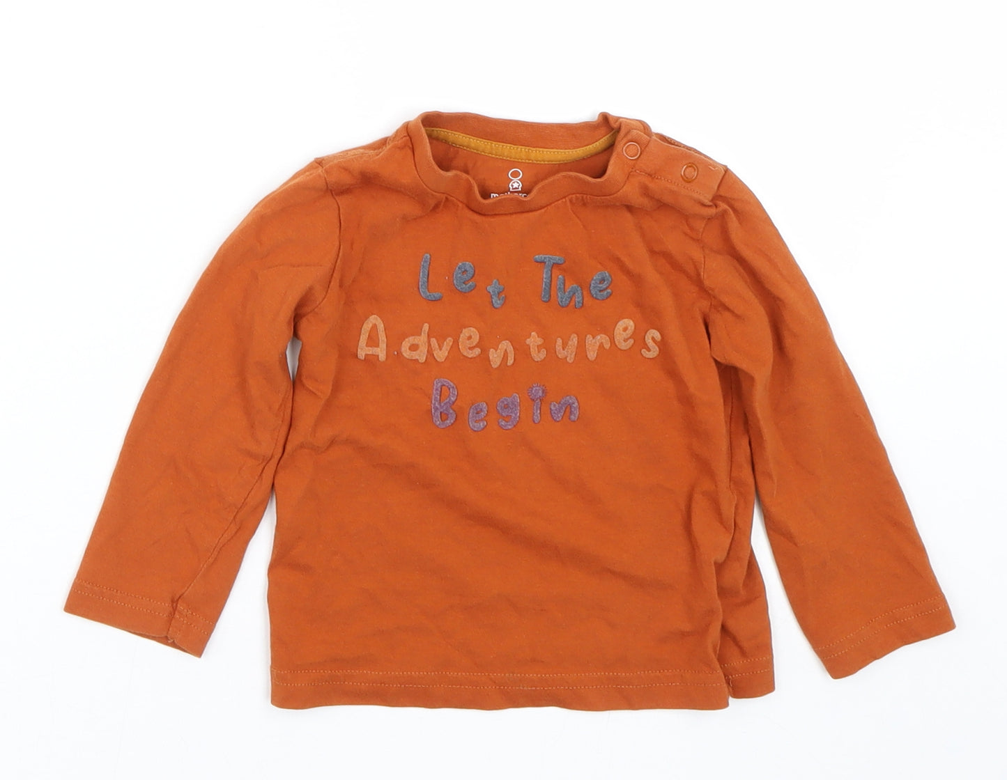 Mothercare Boys Brown   Basic T-Shirt Size 9-12 Months