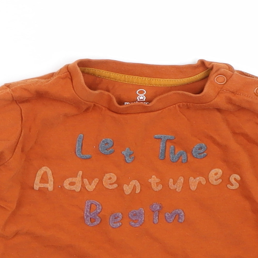 Mothercare Boys Brown   Basic T-Shirt Size 9-12 Months