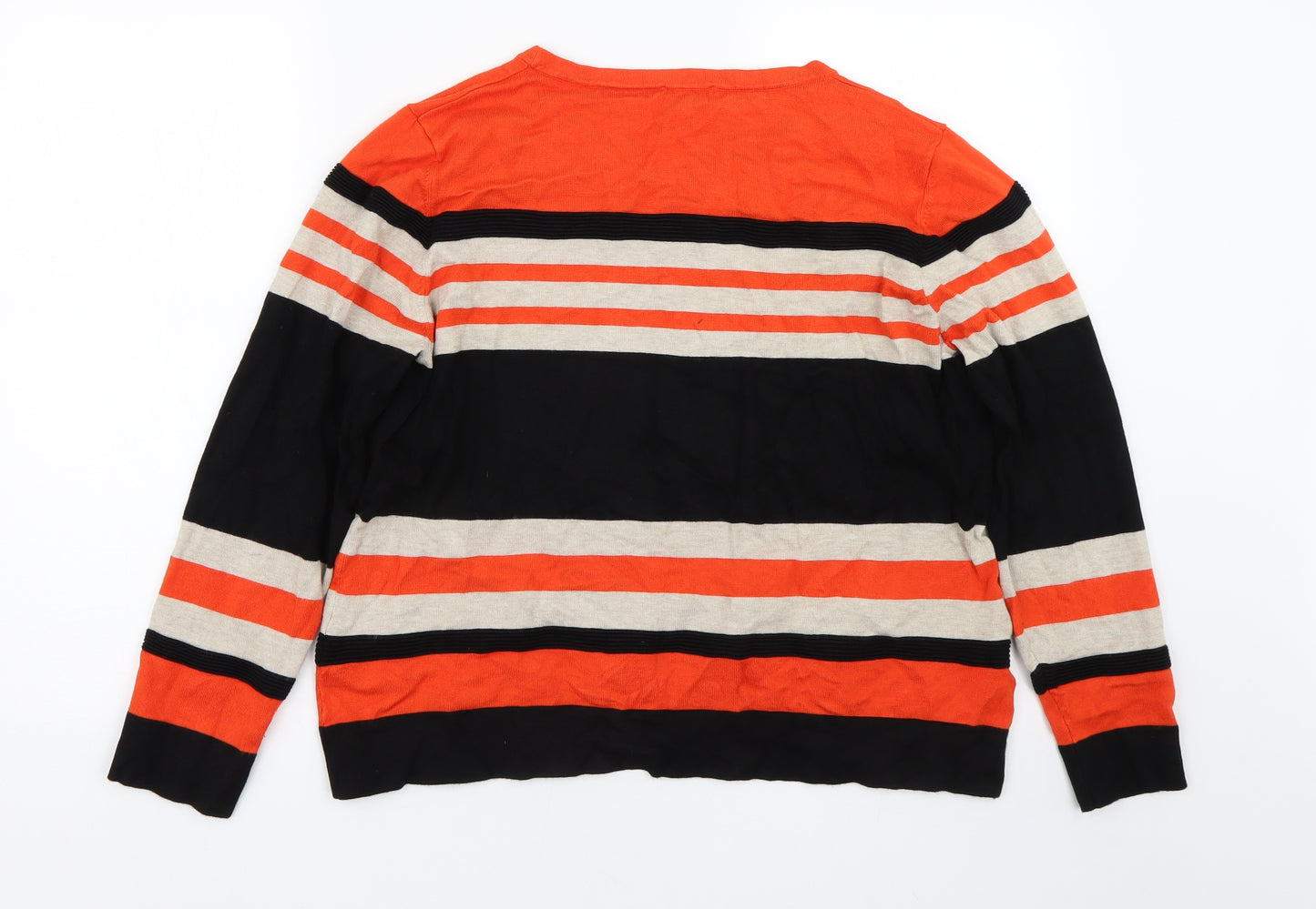 CC Womens Multicoloured Striped  Pullover Jumper Size XL