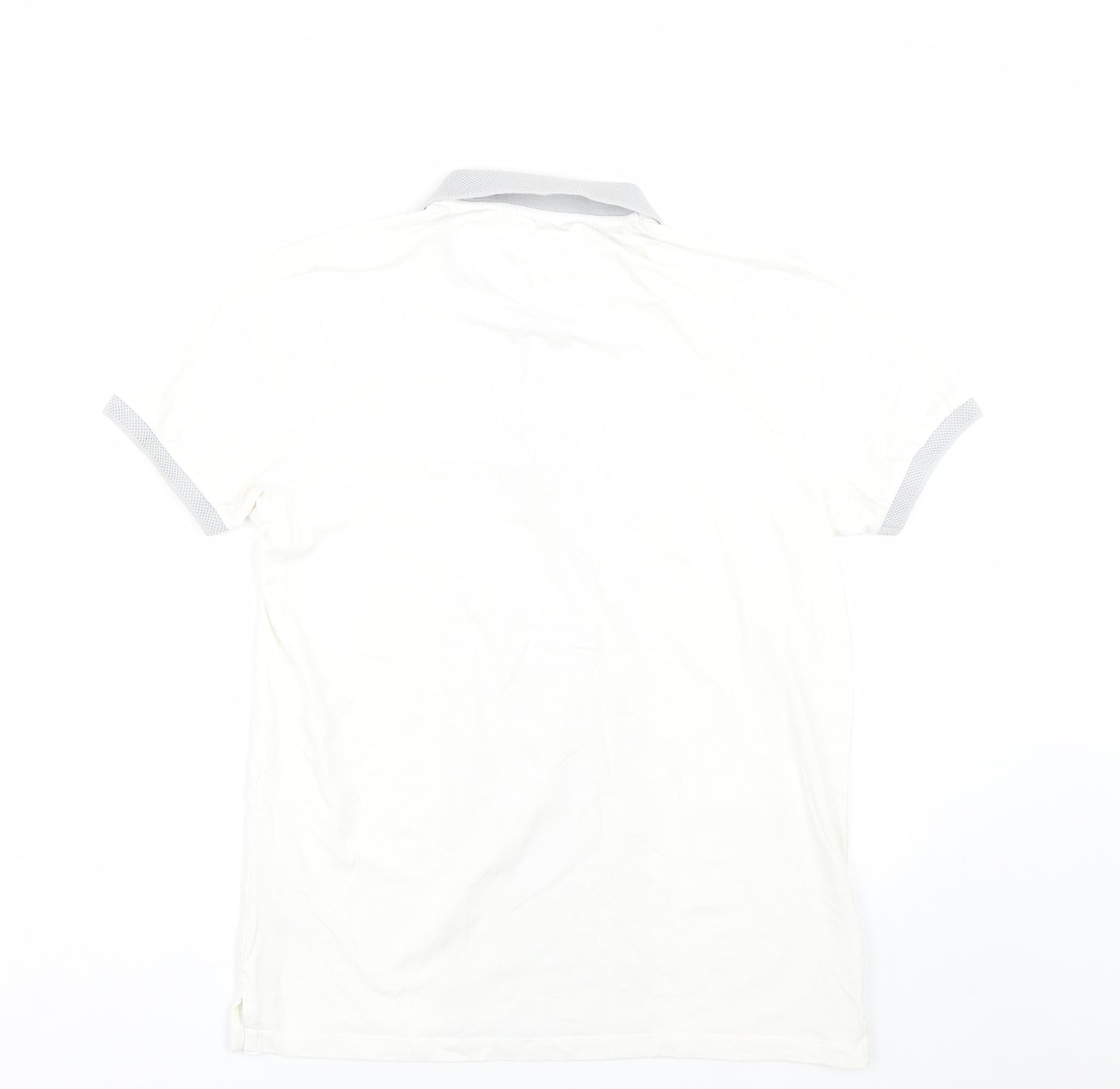 Primark Mens White Striped   Polo Size XS