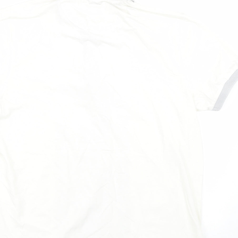 Primark Mens White Striped   Polo Size XS