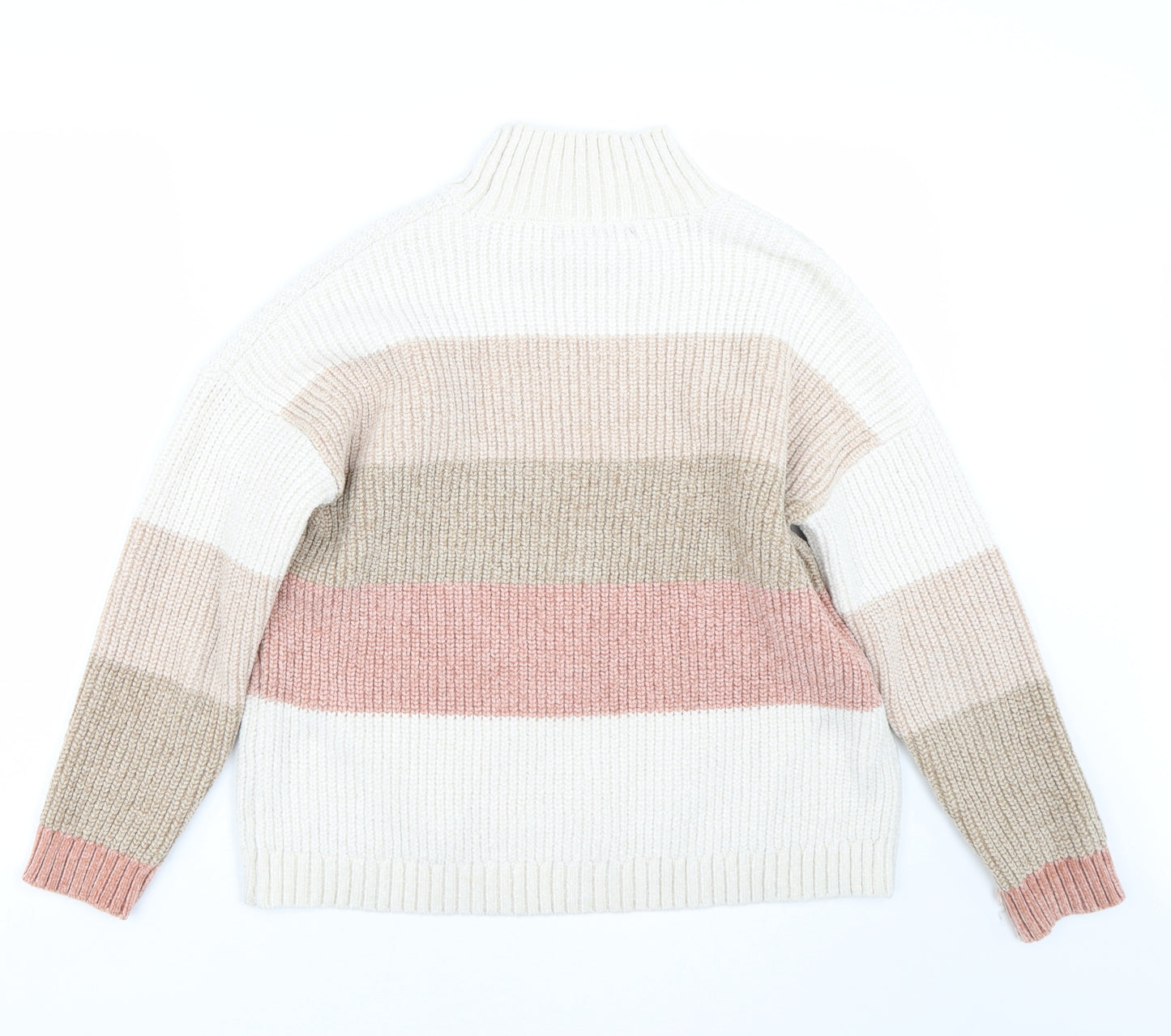 Primark Womens Beige Striped  Pullover Jumper Size S