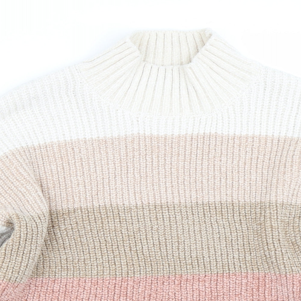Primark Womens Beige Striped  Pullover Jumper Size S