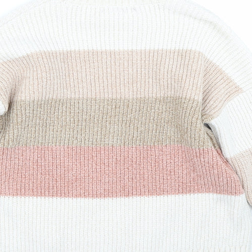 Primark Womens Beige Striped  Pullover Jumper Size S