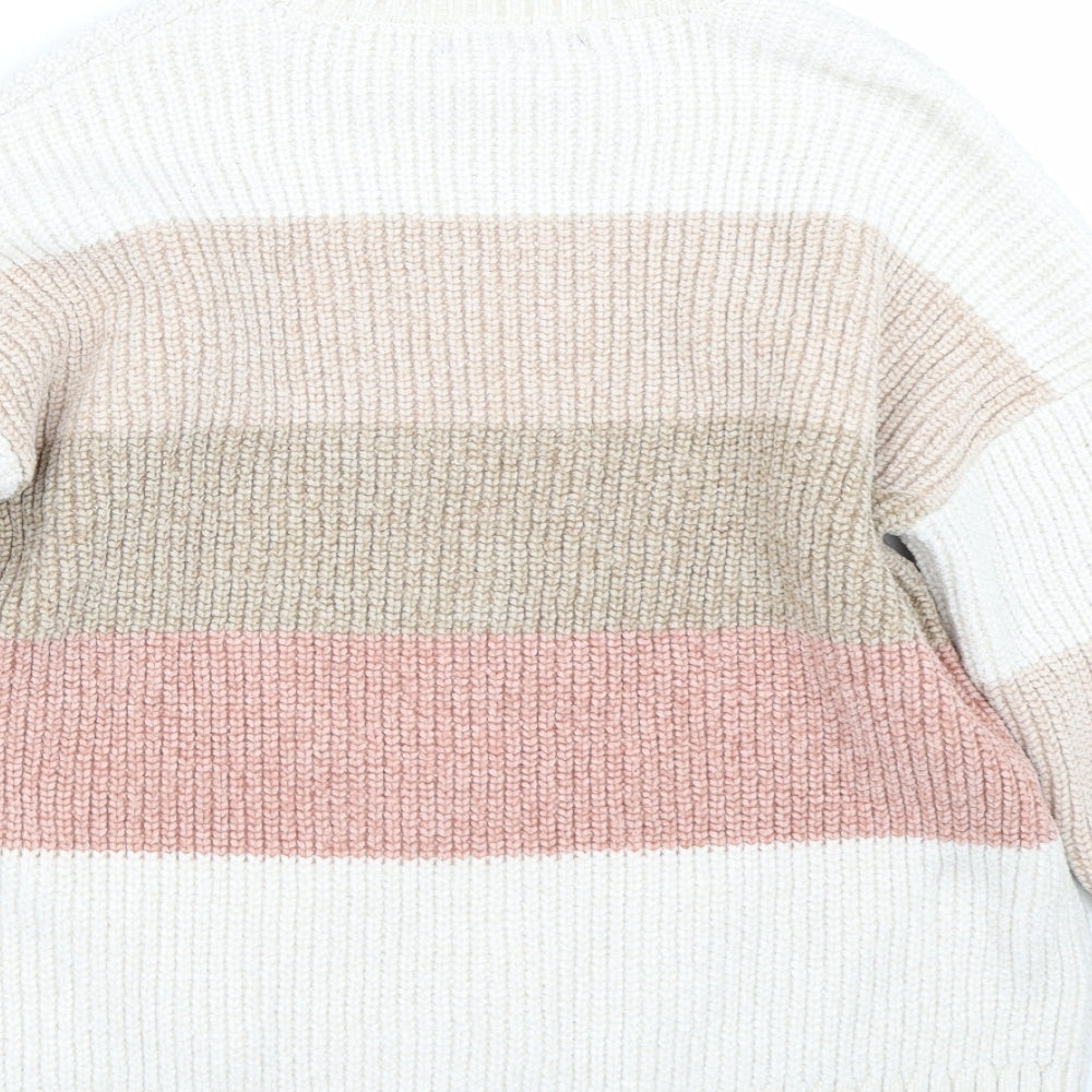 Primark Womens Beige Striped  Pullover Jumper Size S